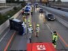 Auto auf A9 umgekippt